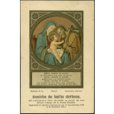 Image religieuse. Prière de l'association des familles chrétiennes [-]. 