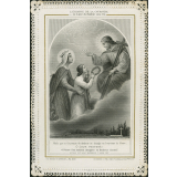 Image religieuse. L'échange de la couronne.