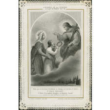 Image religieuse. L'échange de la couronne.