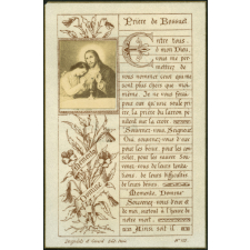 Image religieuse. Prière de Bossuet.
