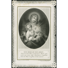 Image religieuse. Deux coeurs qui nous aiment.