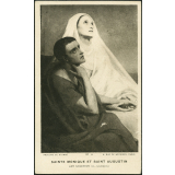 Image religieuse. Sainte-Monique et Saint Augustin.
