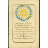Image religieuse. Je ne veux avoir de pensées, de sentiments, de souvenirs que pour Jésus dans l'Eucharistie [-].