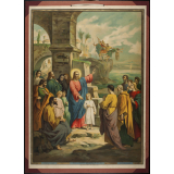Tableau mural. Cinquième commandement de Dieu (Suite) : Homicide point ne seras, etc. Malheur à celui qui scandalise.