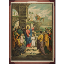 Tableau mural. Cinquième commandement de Dieu (Suite) : Homicide point ne seras, etc. Malheur à celui qui scandalise.