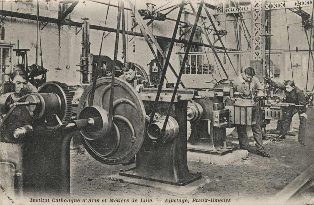 Institut Catholique d'Arts et Métiers de Lille - Ajustage, Etaux-limeurs.