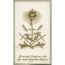 Image religieuse. J'accepte Seigneur, celle que votre Coeur m'a choisie !