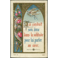 Image religieuse. J'ai conduit son âme dans la solitude pour lui parler au coeur.
