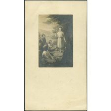Image religieuse. Jésus parlant aux enfants.
