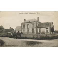 Cintray (Eure) - La Mairie et l'Ecole.