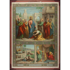 Tableau mural. 9ème commandement : l'oeuvre de chair ne désireras qu'en mariage seulement.
