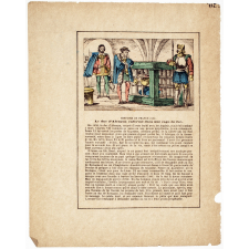 Le Duc d'Alençon enfermé dans une cage de fer.