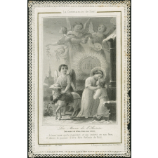 Image religieuse. La communion de Noël.