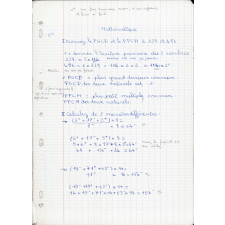Interrogations de mathématiques.



