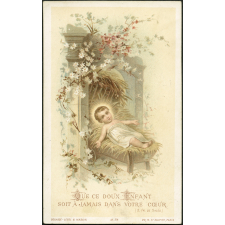 Image religieuse. Que ce doux enfant soit à jamais dans votre coeur.