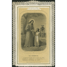 Image religieuse. Le coeur guéri par sa foi au divin Maître.