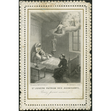 Image religieuse. St Joseph patron des agonisants.