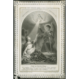 Image religieuse. La France suppliante devant le coeur eucharistique de Jésus.