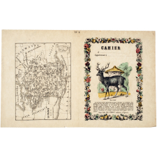 Le Cerf - Carte de la France divisée en départements.