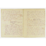 Cahier de devoirs journaliers / Ecole communale de St-Etienne du Vauvray dirigée par M. Lesage / Janvier-février 1889.