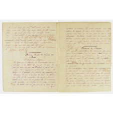 Cahier de devoirs journaliers / Ecole communale de St-Etienne du Vauvray dirigée par M. Lesage / Janvier-février 1889.