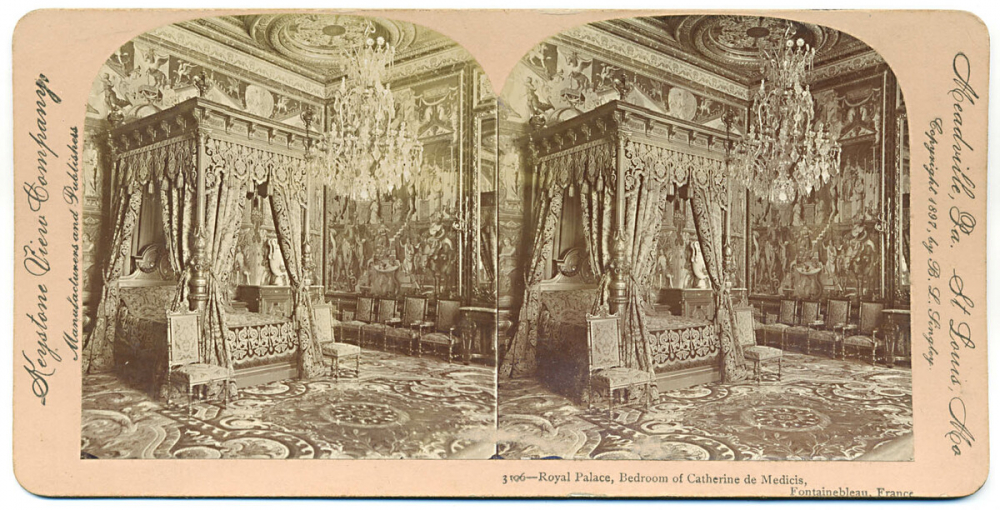 Royal Palace, Bedroom of Catherine de Medicis, Fontainebleau, France.