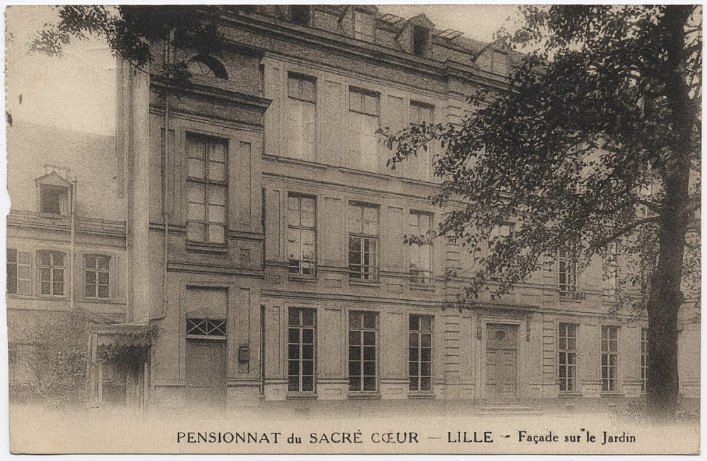 Pensionnat du Sacré Coeur - Lille - Façade sur le Jardin.