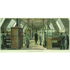 La nouvelle École Centrale. 1- L'amphithéâtre ; 2- Laboratoire de troisième année ; 3- Laboratoire de première année.