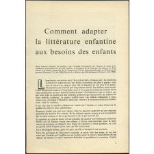 Comment adapter la littérature enfantine aux besoins des enfants
