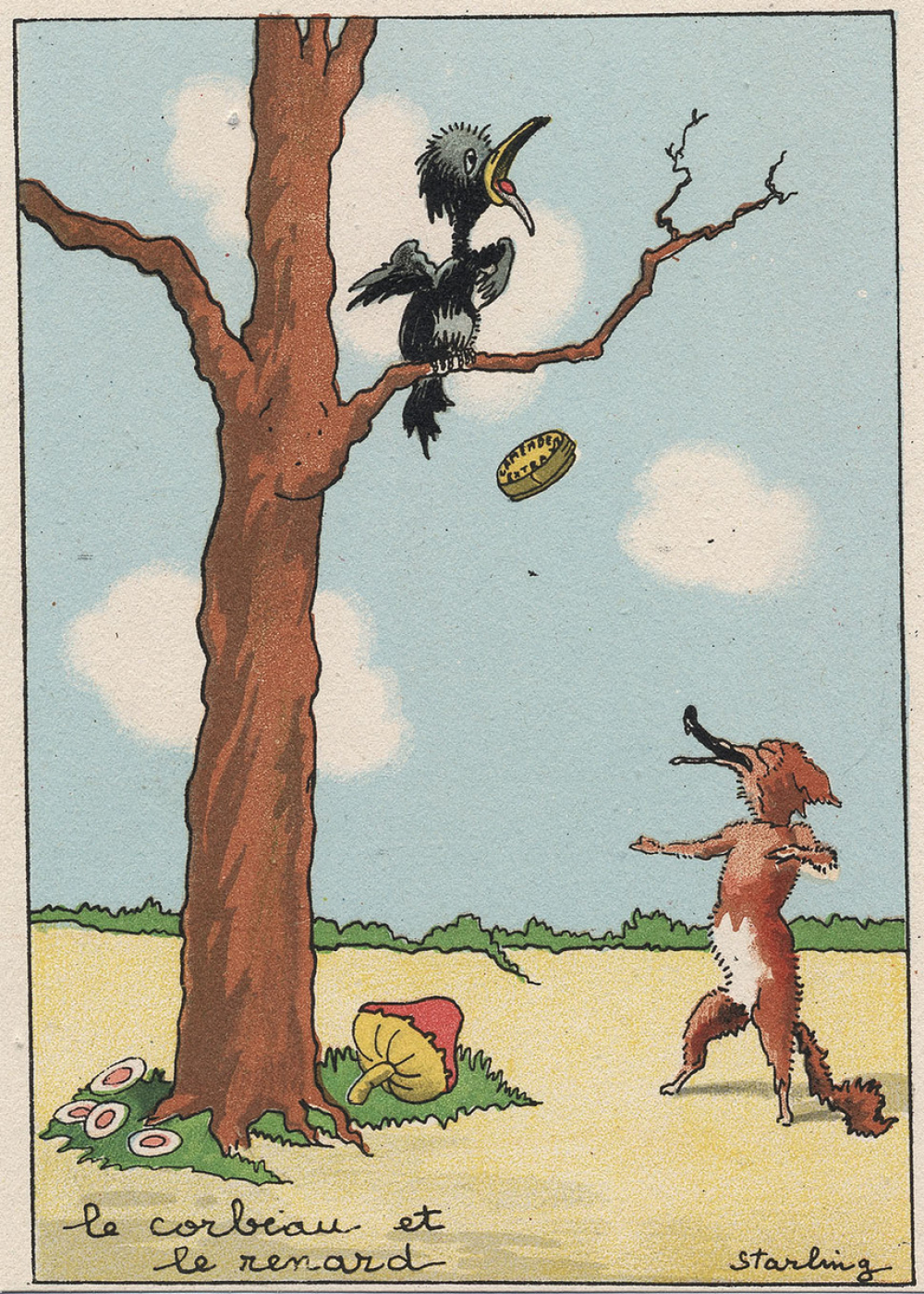 Le Corbeau et le renard.