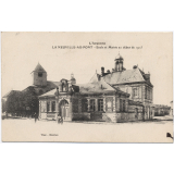 La Neuville-au-Pont - Ecole et Mairie au début de 1915.