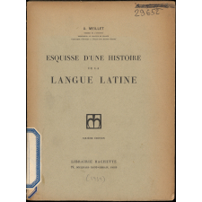 Esquisse d'une histoire de la langue latine