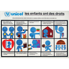 Les Enfants ont des droits. Déclaration des droits de l'enfant approuvée par l'assemblée générale des Nations Unies le 20 novembre 1959.