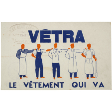 Buvard publicitaire. Vêtra, le vêtement qui va.
