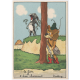 Le Lion et l'âne chassant.