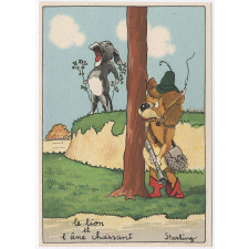 Le Lion et l'âne chassant.