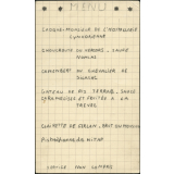 Menu scout. 