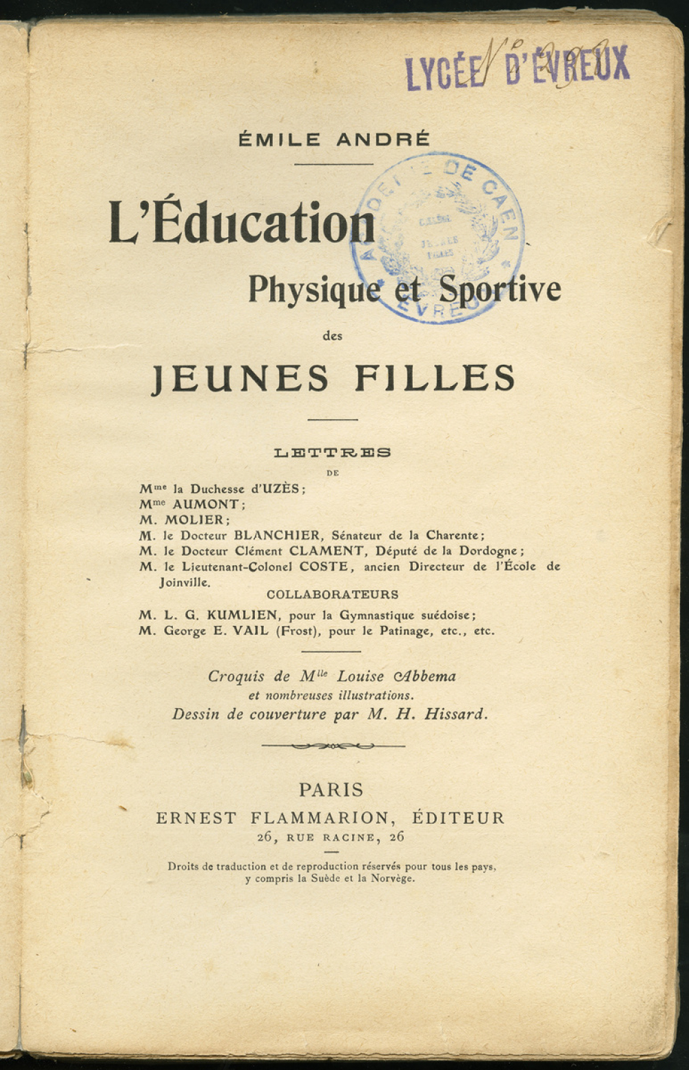 L'Éducation Physique et Sportive des jeunes filles.