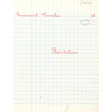 Cahier de récitations. Classe de CP.