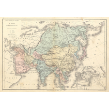 Carte physique et politique de l'Asie. Possessions européennes.