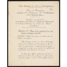 Cours de mécanique appliquée à la résistance des matériaux.