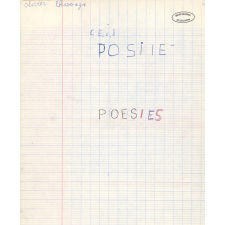 Cahier de poésies.