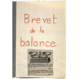 Travaux d'élèves Freinet, brevet de la balance.