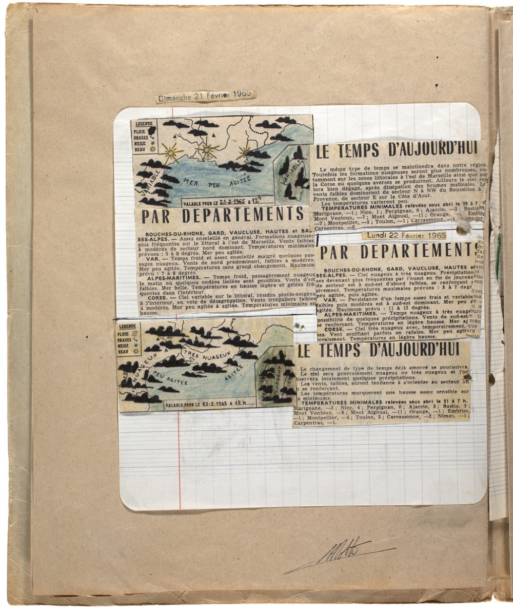 Travaux d'élèves Freinet, brevet de petit météorologiste.