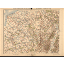 Carte physique et militaire de la frontière du Nord-Est.
