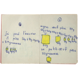 Travaux d'élèves Freinet, brevet de la balance. 