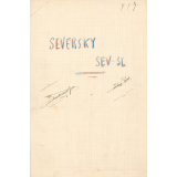 Dessin et coupe d''un avion de combat américain, le Seversky SEV-3L. 
