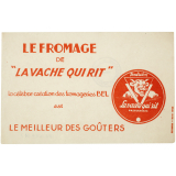 Buvard publicitaire. Le fromage de La vache qui rit.