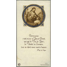 Image religieuse. Communier, c'est s'unir à Jésus Christ, qui est la Vie, le Bien, la Vérité, la Lumière, tout ce dont nous avons besoin.