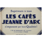 Buvard publicitaire. Les cafés Jeanne d'Arc.